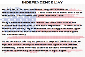 Independence Day Message Graphic